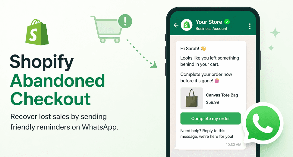 WhatsApp abandoned cart campaign template preview