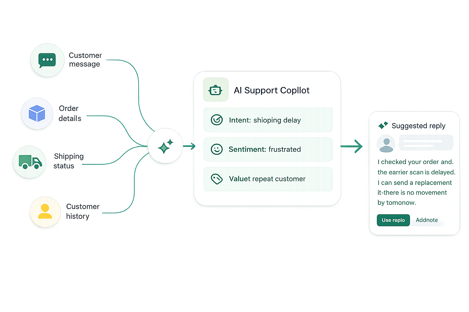 Lamdesk AI customer support agent interface